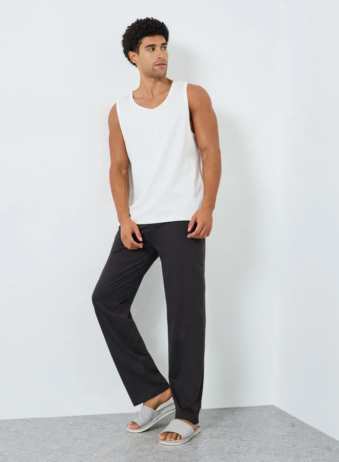 ستايلي بنطال بيجاما قطن بقصة مريحة